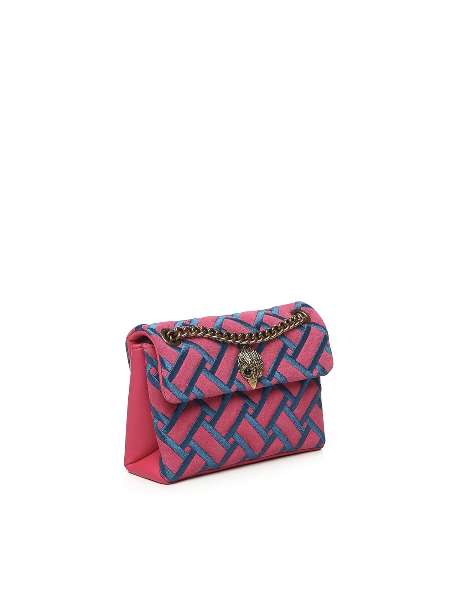 Borsa Kensington in pelle e suede<BR/> 5017657219  KURT GEIGER 
