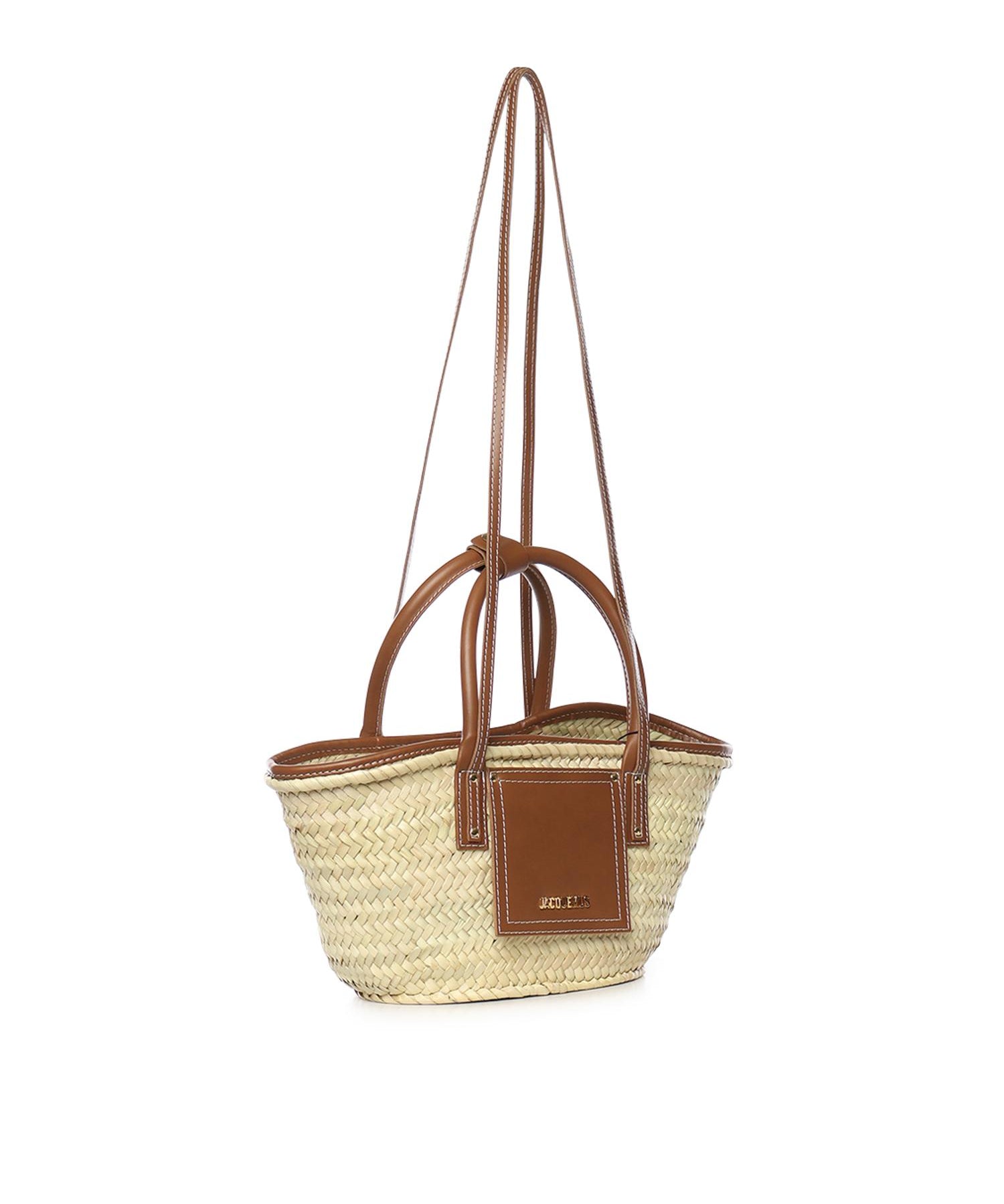 Borsa Le Petit Panier Soli in rafia e pelle BAW00044AC01C04 811 JACQUEMUS 