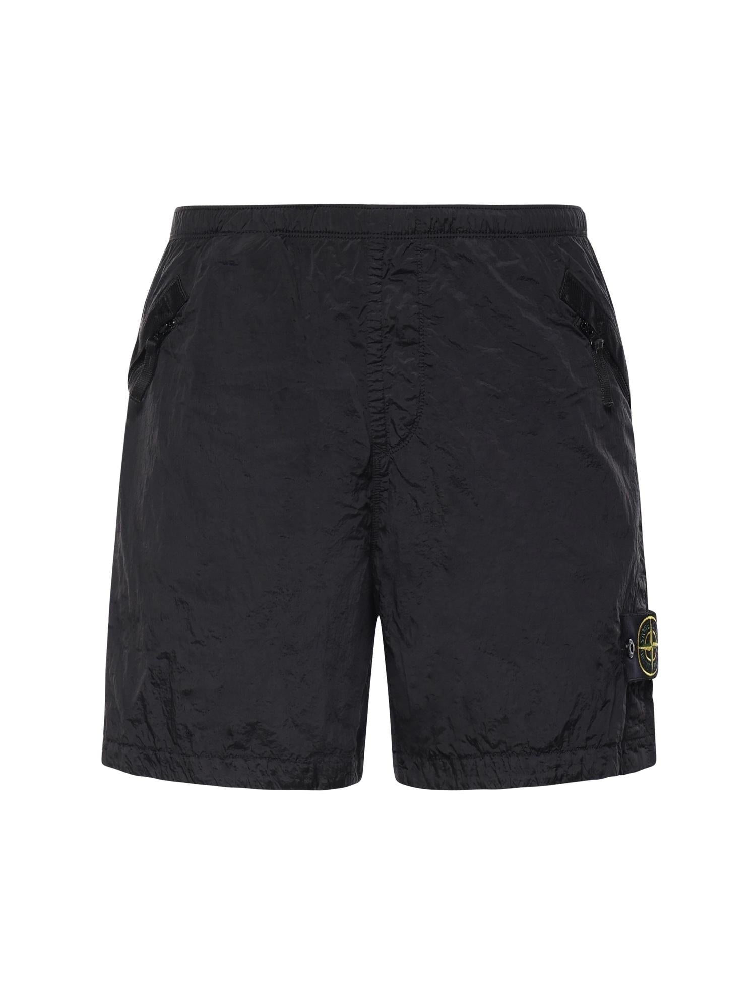 Shorts in nylon metal con logo L1S15L100008 S0019V0029 STONE ISLAND 