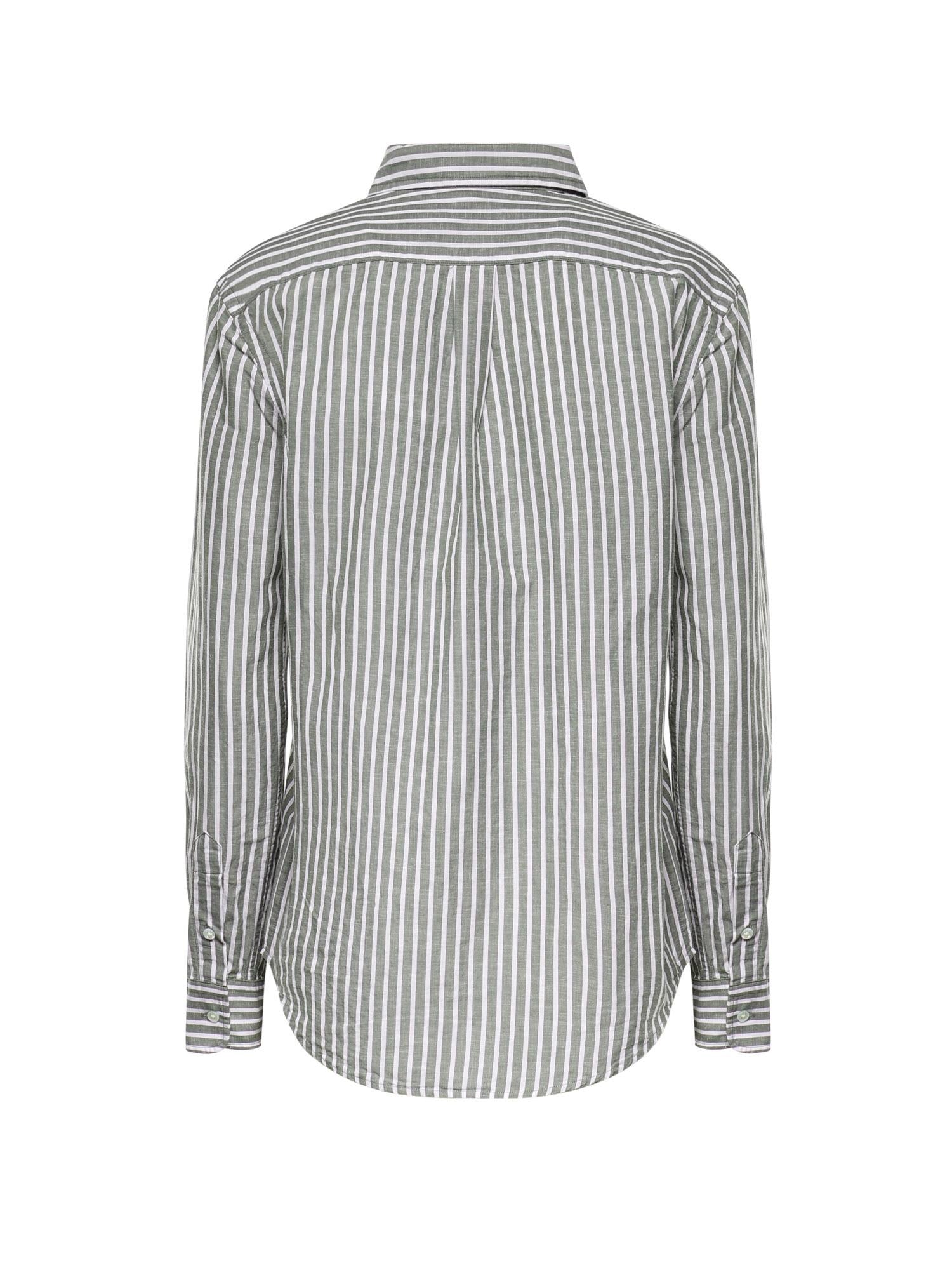 Camicia in cotone e lino con logo 211971514 500 POLO RALPH LAUREN 