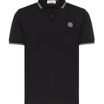 Polo in piqué di cotone con patch Compass L1S152200010 S0018V0029 STONE ISLAND 