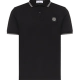 Polo in piqué di cotone con patch Compass L1S152200010 S0018V0029 STONE ISLAND 