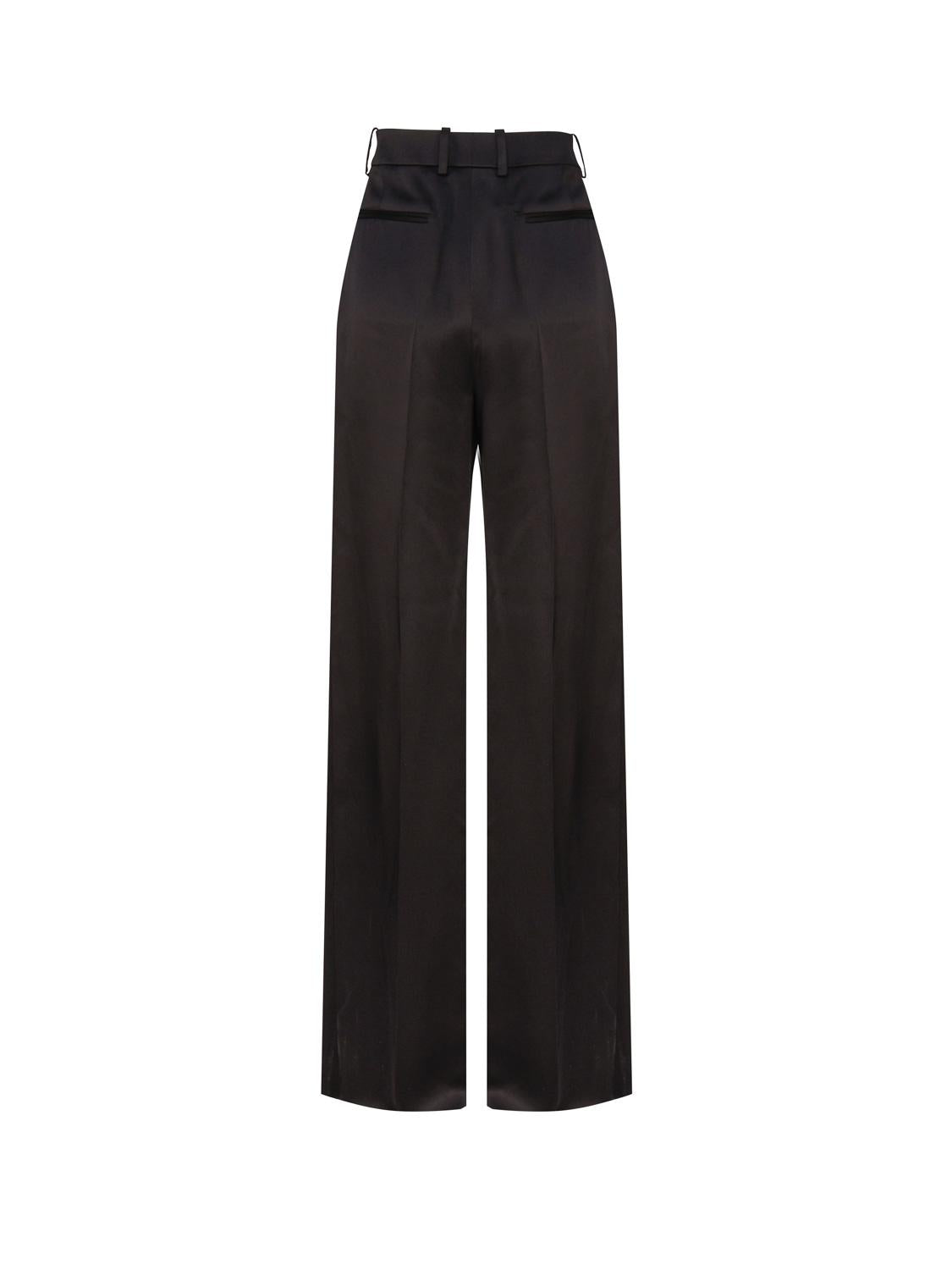 Pantaloni svasati in satin 736713 Y013G1000 SAINT LAURENT 