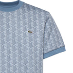 T-shirt in jacquard con monogramma<BR/> TH1197 1QI LACOSTE 