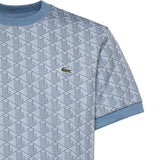 T-shirt in jacquard con monogramma<BR/> TH1197 1QI LACOSTE 