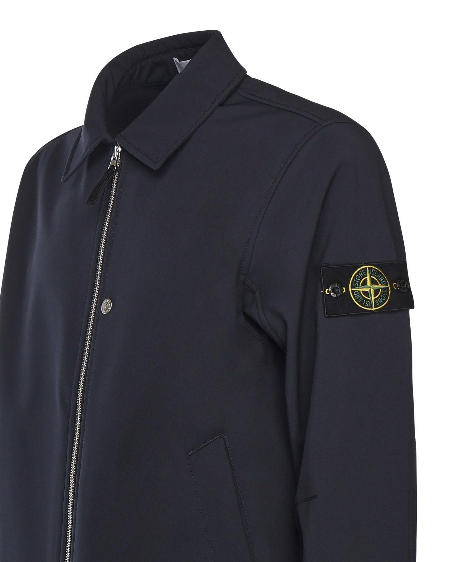Shacket con zip e logo K2S15Q100003 S0B22V0020 STONE ISLAND 