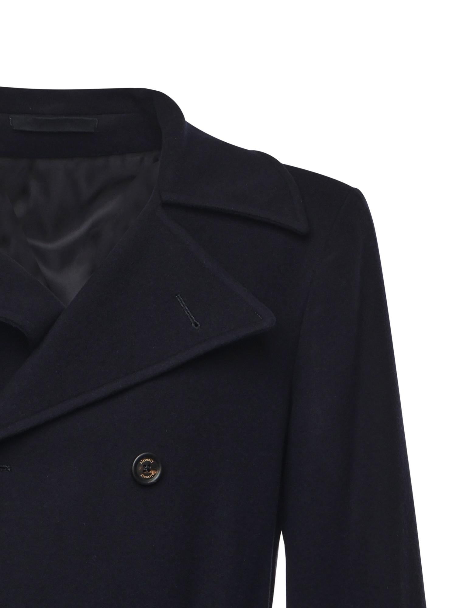 Cappotto doppiopetto in lana L75CAPL09TES0H111 11 ELEVENTY 