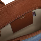 Borsa Vanity in denim e pelle VANMD001 01515L MC2 SAINT BARTH 