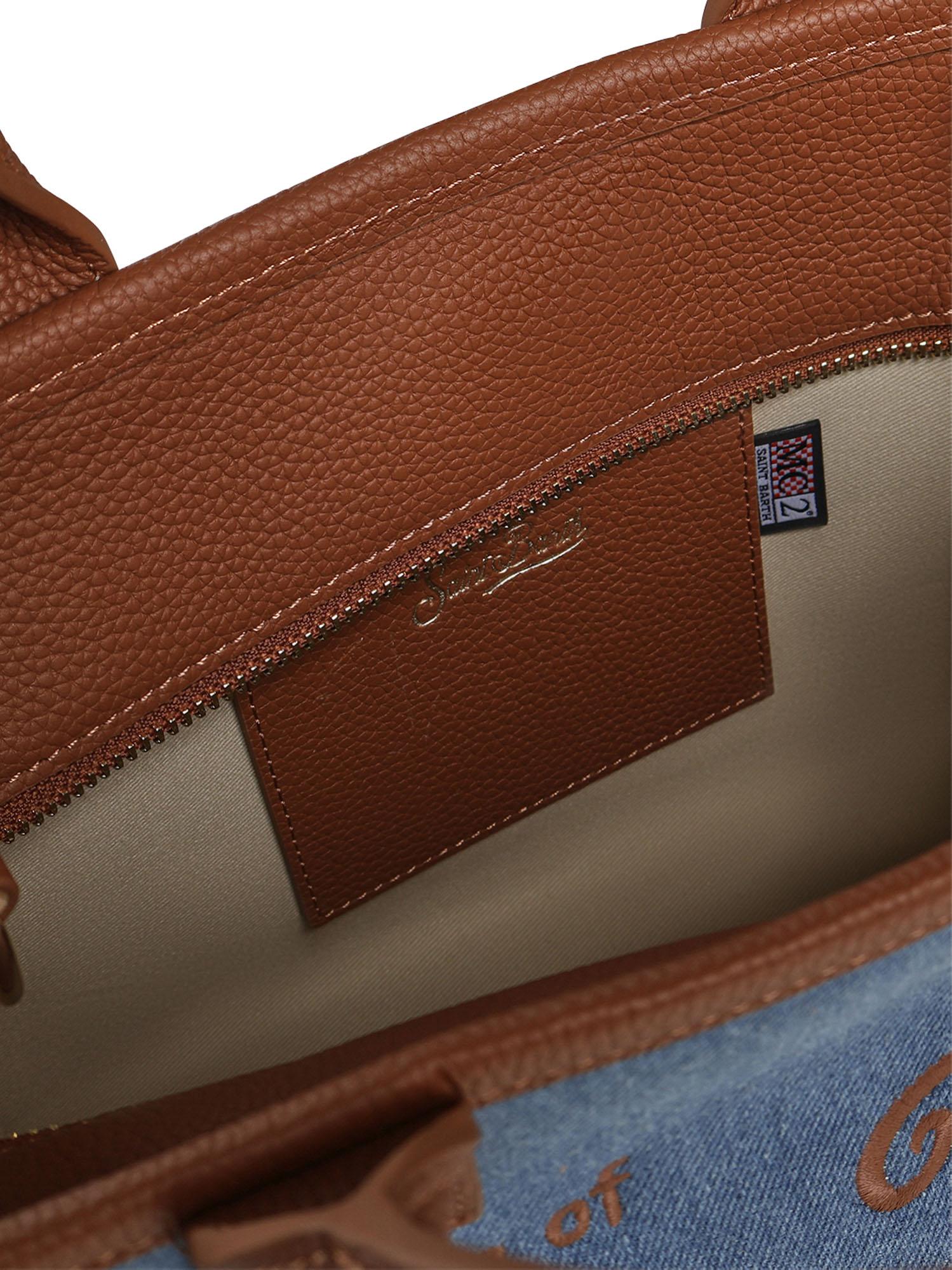 Borsa Vanity in denim e pelle VANMD001 01515L MC2 SAINT BARTH 
