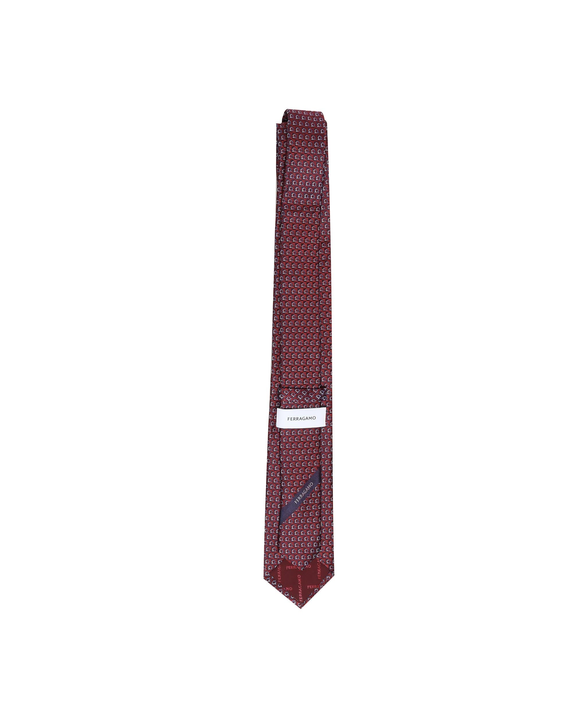 Cravatta in lana stampa Gancini 351225 778646003 FERRAGAMO 