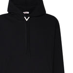 Felpa in cotone con cappuccio e coulisse 5V3MF25R ADJ0NO VALENTINO GARAVANI 