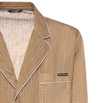 Vestaglia Vanity a camicia in tessuto rigato froissé G2WK2T FBMFTS8054 DOLCE & GABBANA 