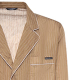 Vestaglia Vanity a camicia in tessuto rigato froissé G2WK2T FBMFTS8054 DOLCE & GABBANA 
