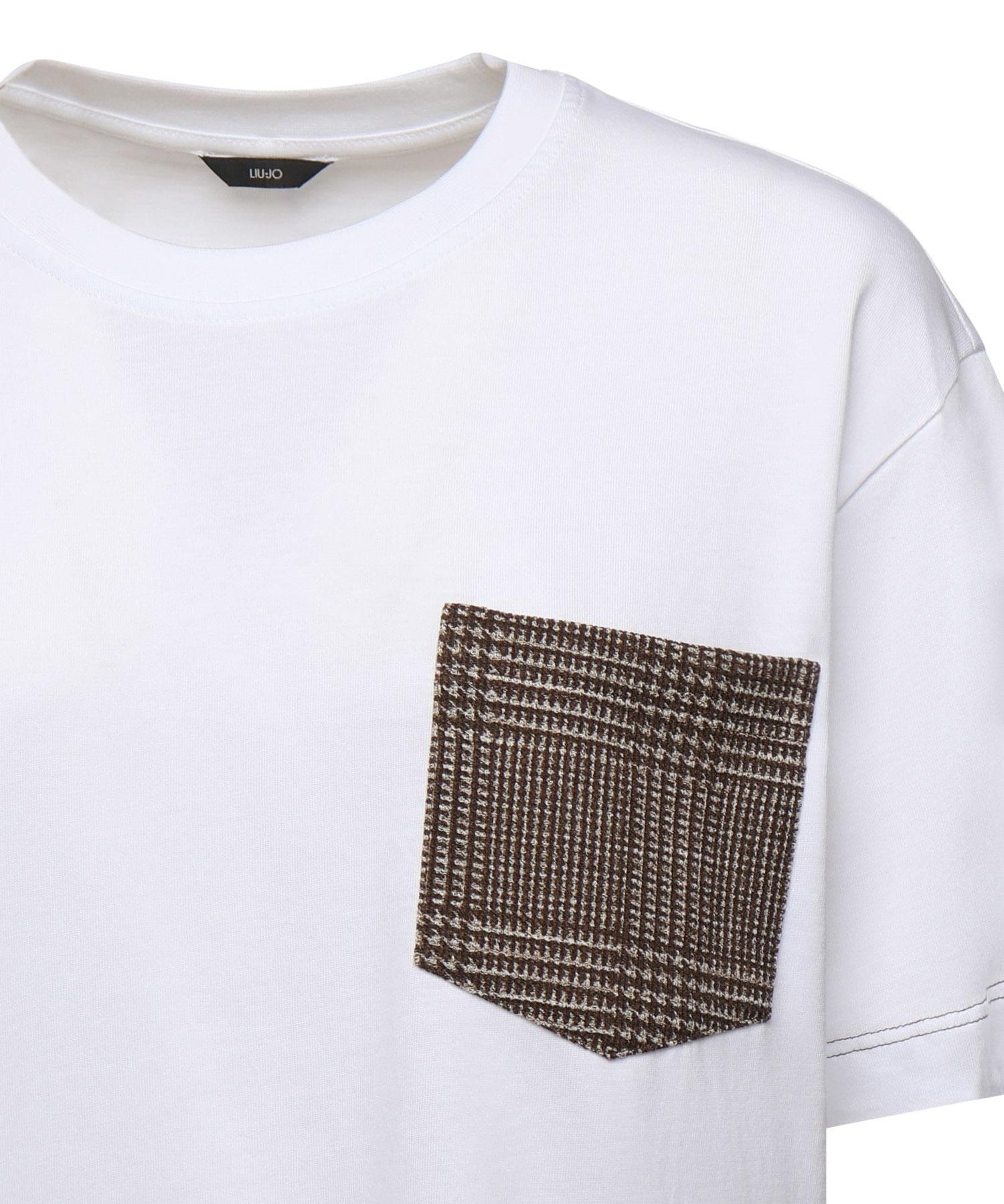 T-shirt in tasca a contrasto QF5039 J478314001 LIU JO 