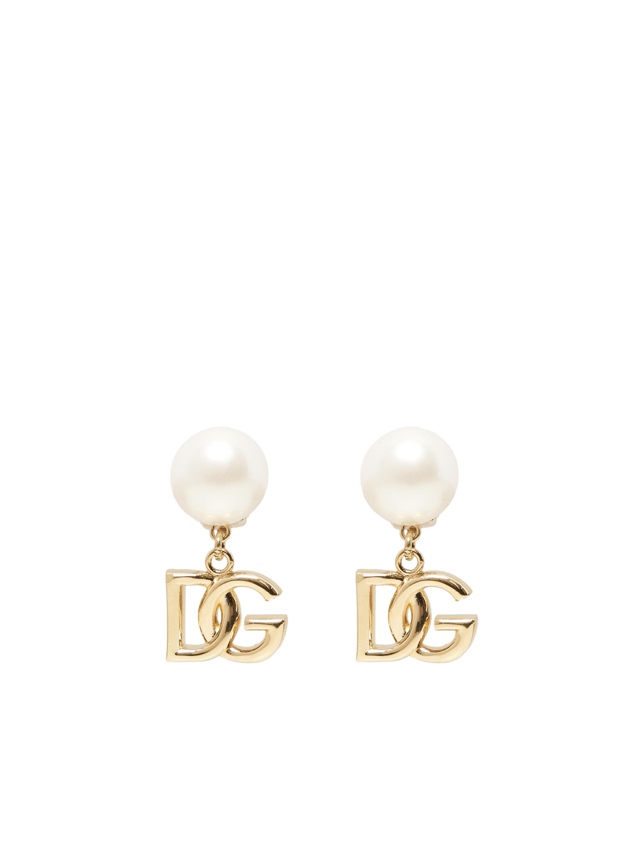 Orecchini con logo e perla WEO2N1 W1111ZOO00 DOLCE & GABBANA 