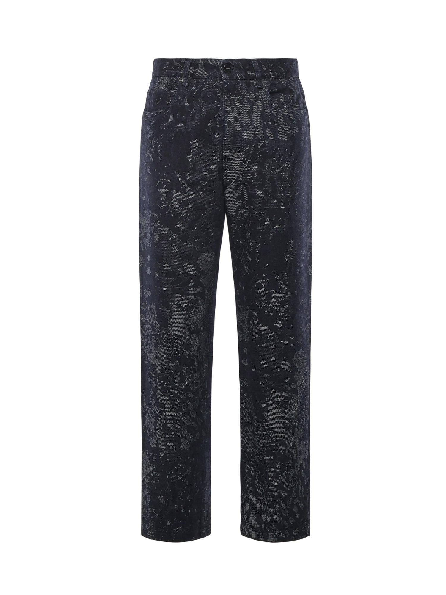 Jeans jacquard in denim FLP302 AW1BF0QA2 FENDI 