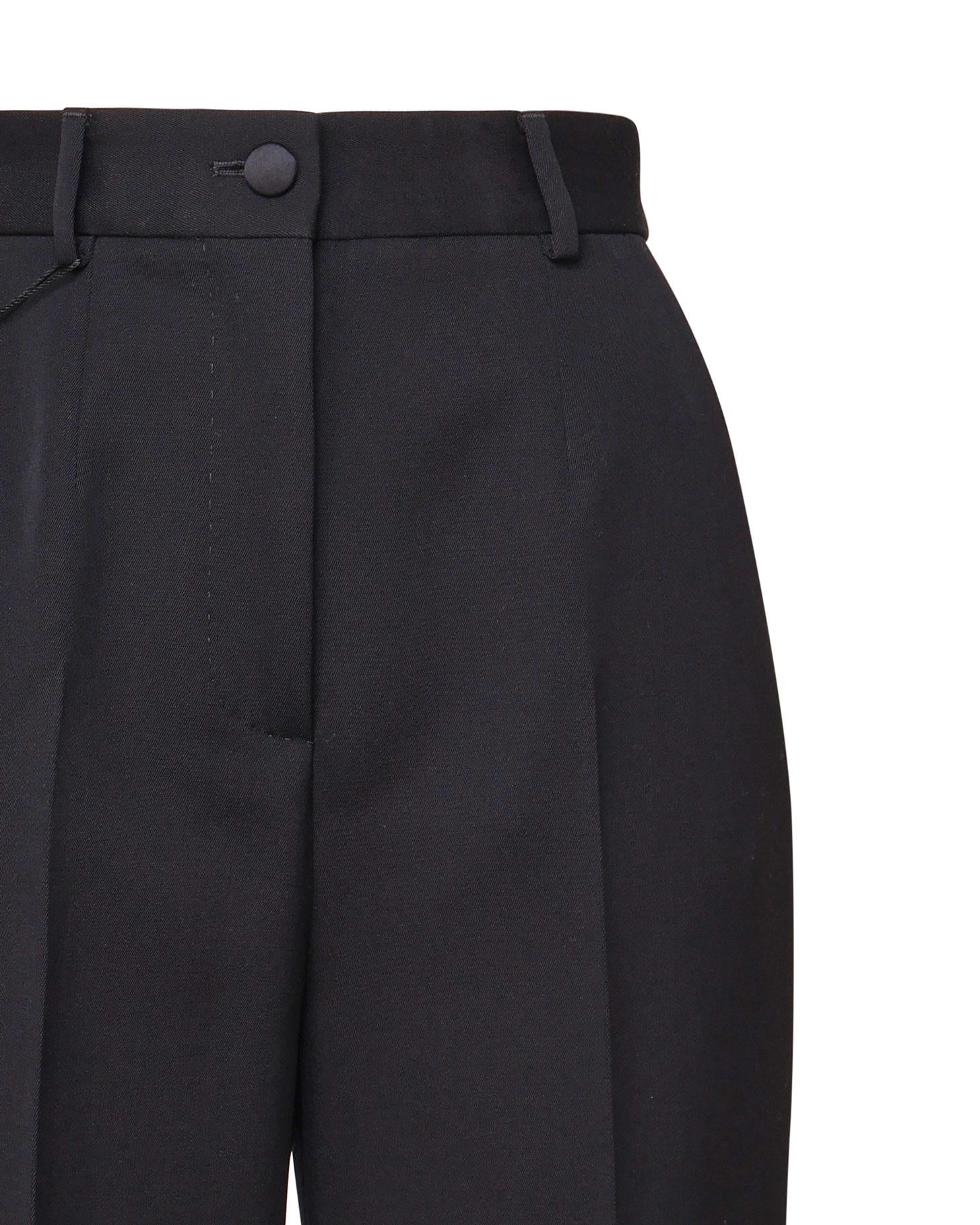 Pantaloni tuxedo in gabardina di lana FTC8ZT FU21EN0000 DOLCE & GABBANA 