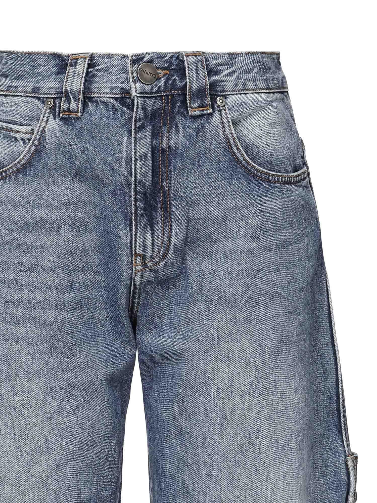 Jeans balloon con dettagli workwear 105542 A2RPPJD PINKO 