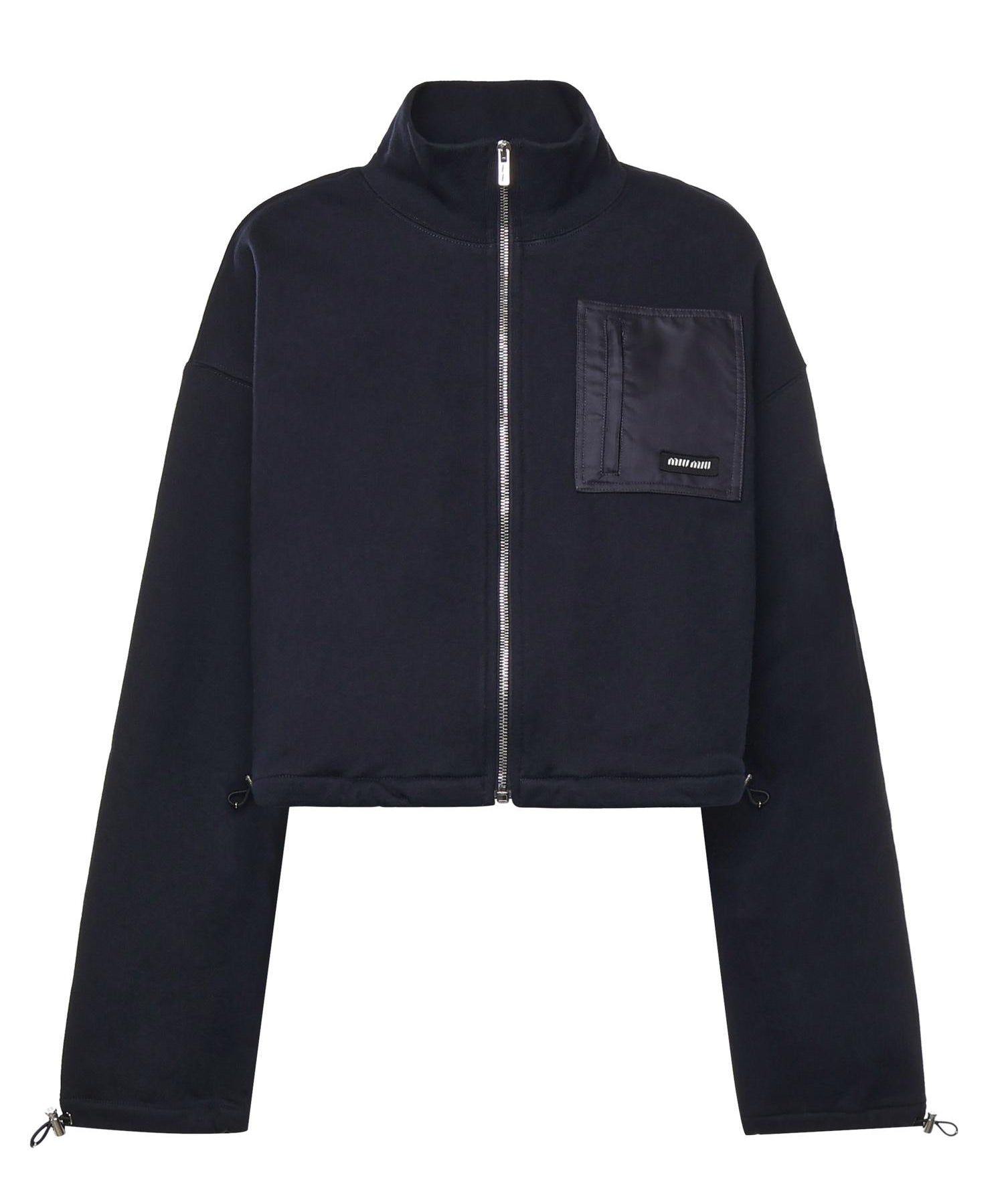 Felpa in cotone con zip MJLA09 18TPF0008 MIU MIU 