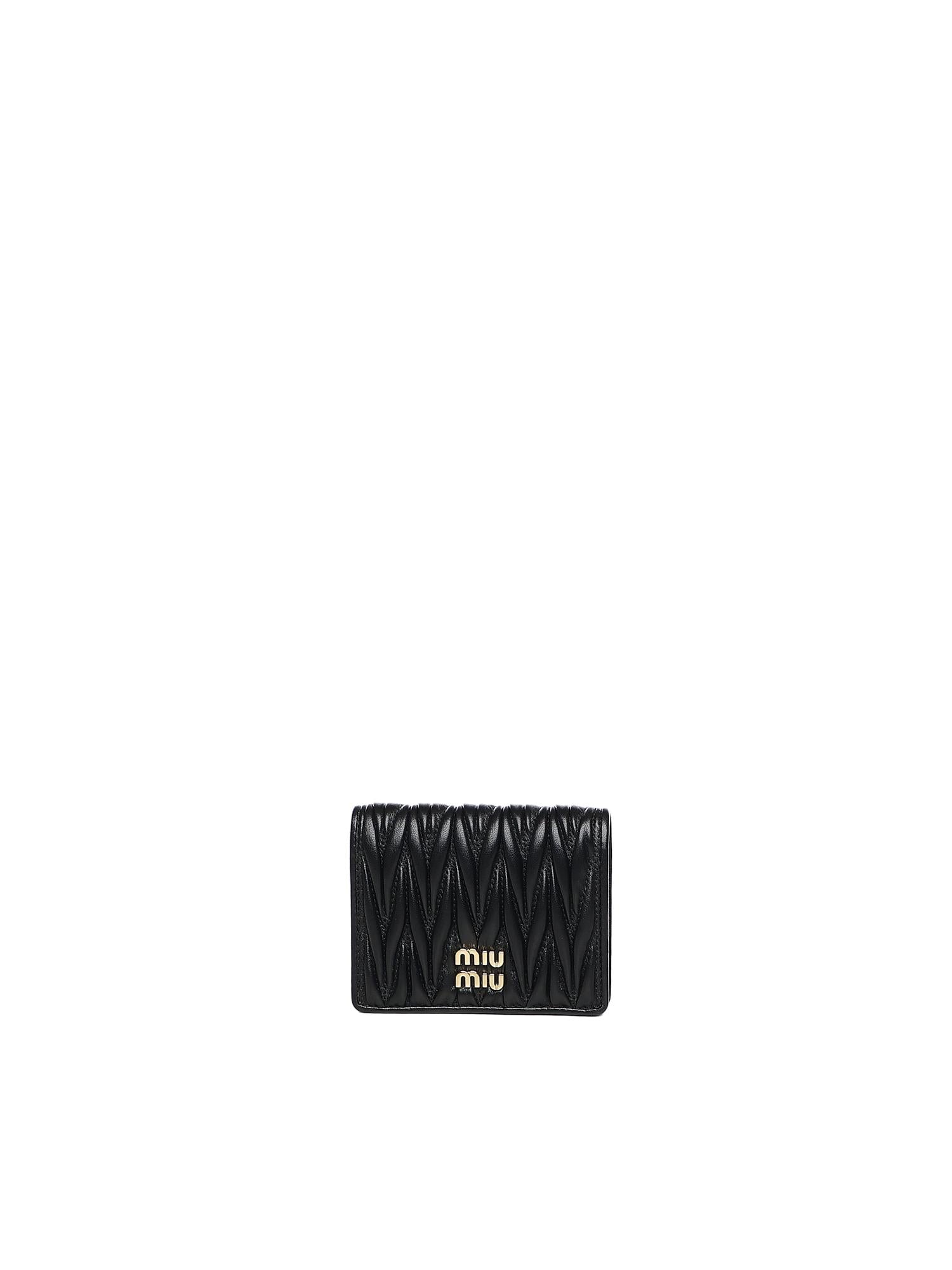 Portafoglio piccolo in nappa matelassé 5MV204 AFPPF0002 MIU MIU 