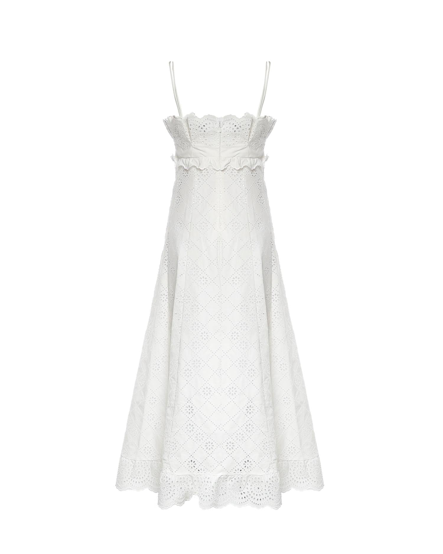 Abito midi in pizzo Sangallo A04451622 0002 ALBERTA FERRETTI 
