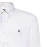 Camicia in lino con logo 710966294 506 POLO RALPH LAUREN 