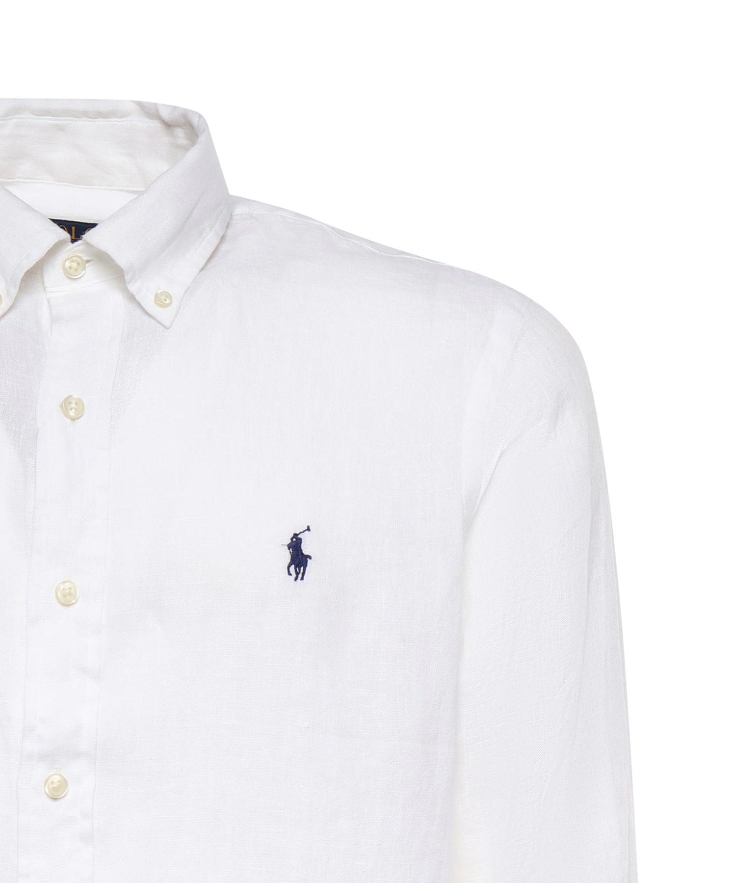 Camicia in lino con logo 710966294 506 POLO RALPH LAUREN 