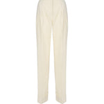 Pantaloni Nathalie in misto lino TM150407A TNL009PALE YELLOW THE ANDAMANE 