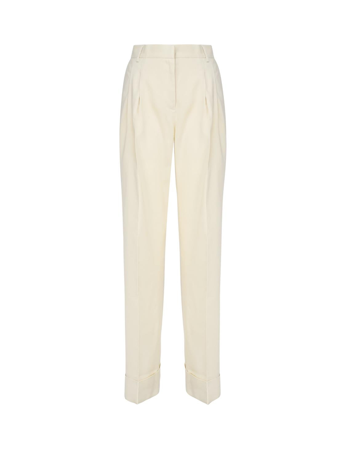 Pantaloni Nathalie in misto lino TM150407A TNL009PALE YELLOW THE ANDAMANE 