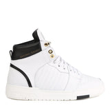 SNEAKERS 1990 BIANCHE E NERE IN PELLE <BR/> 1990 LEATHERWHITE/BLACK GIULIANO GALIANO 