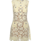 Mini abito in pizzo RS26217S Y SELF-PORTRAIT 