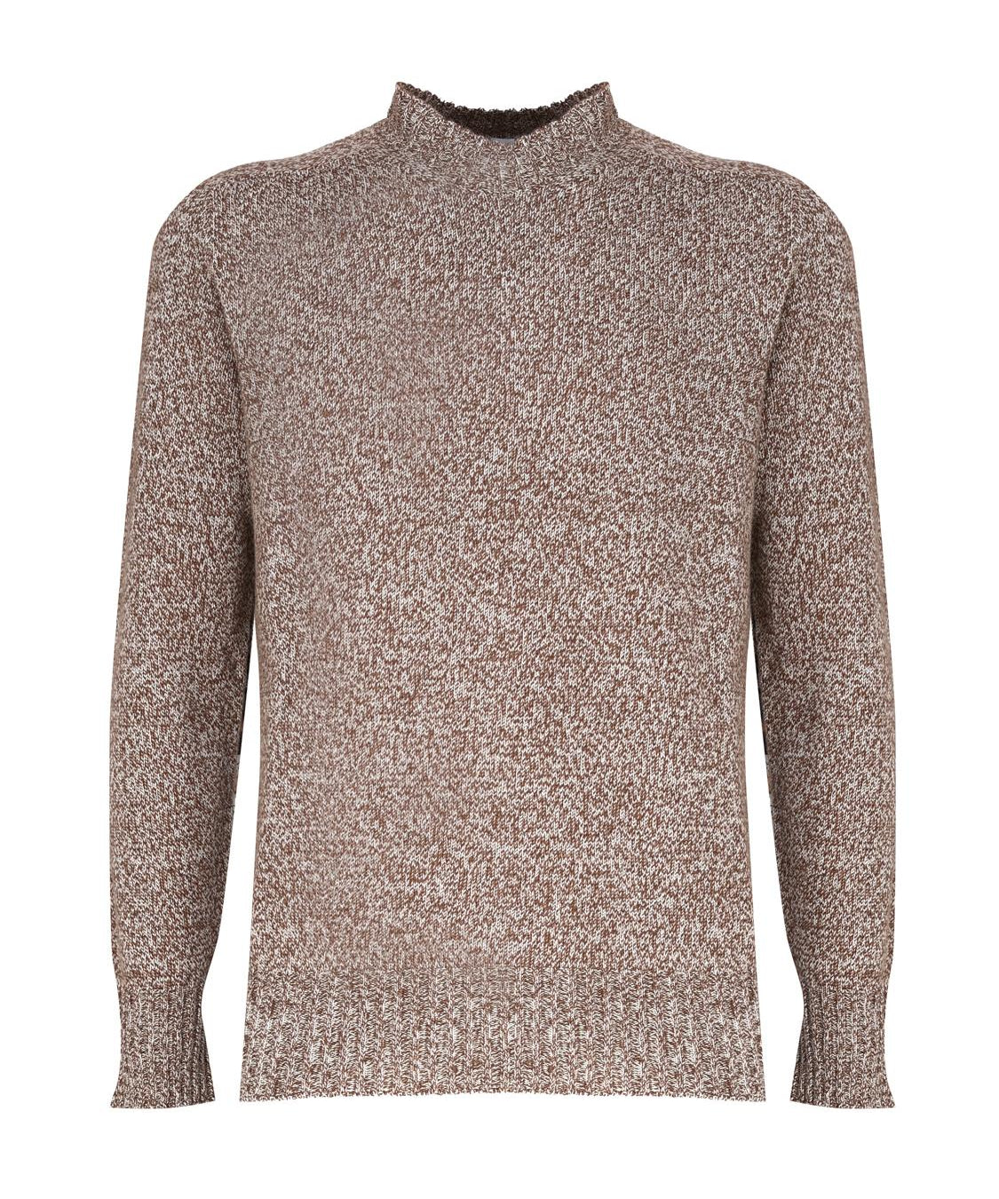 Maglia girocollo in cashmere mouliné UXA249 Y1B10EM447 MALO 