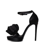 Sandali con plateau in raso CR1622 AR5728B956 DOLCE & GABBANA 