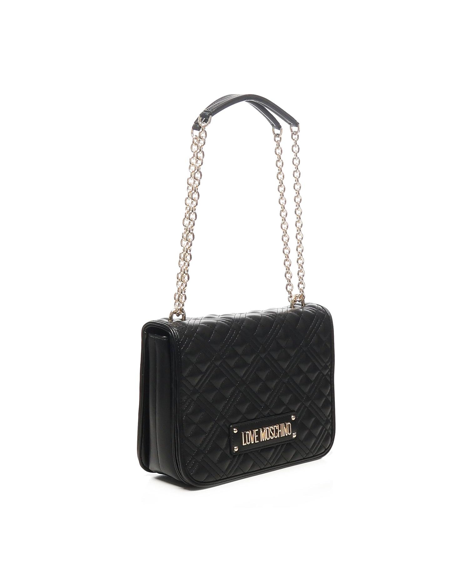 Borsa a spalla trapuntata con logo<BR/> JC4000PP1LLA0 00A LOVE MOSCHINO 