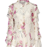 Camicia con volant 2C351A F7141 BLUMARINE 