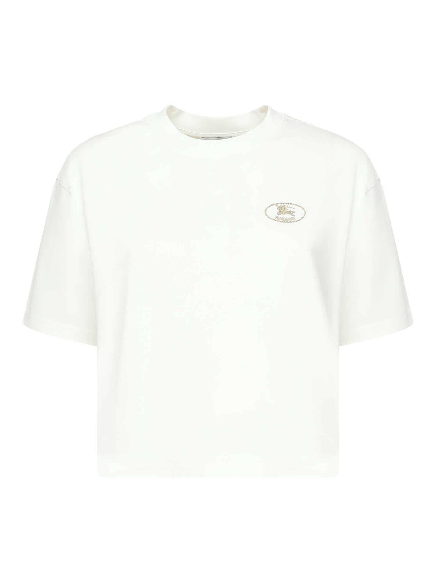 T-shirt cropped con logo <BR/> 8109055 B7078 BURBERRY 