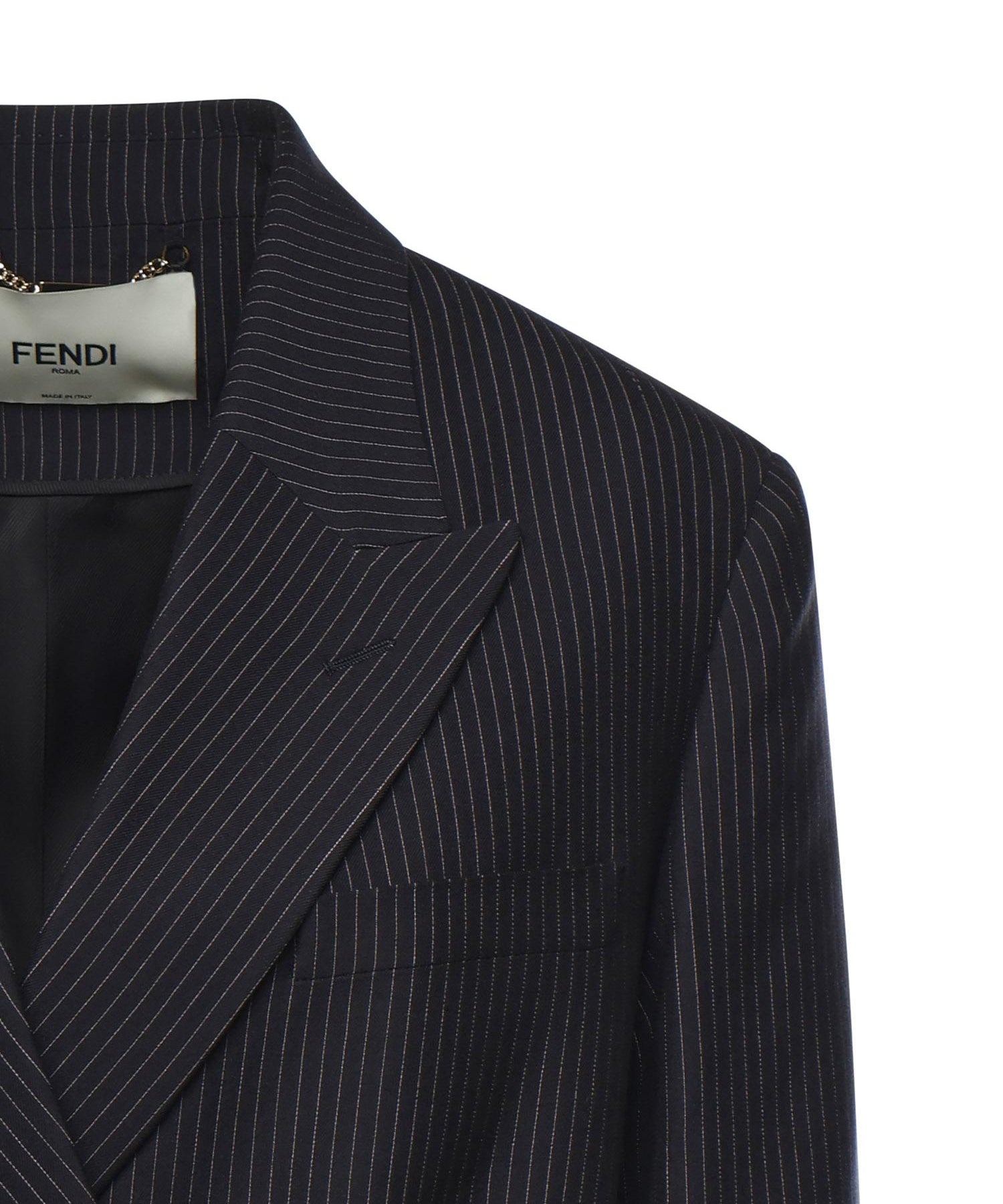 Blazer in lana gessata FJ7685 AW7IF0QG3 FENDI 