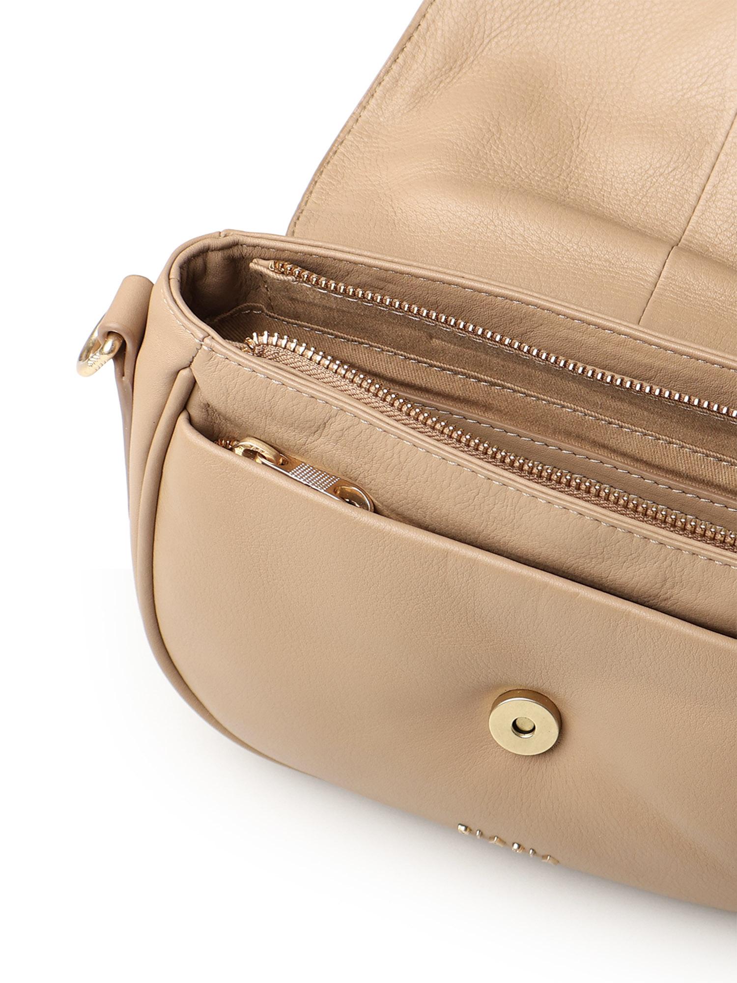 Mini bag a tracolla in pelle BIBP9EC05 CAMEL BIASIA 