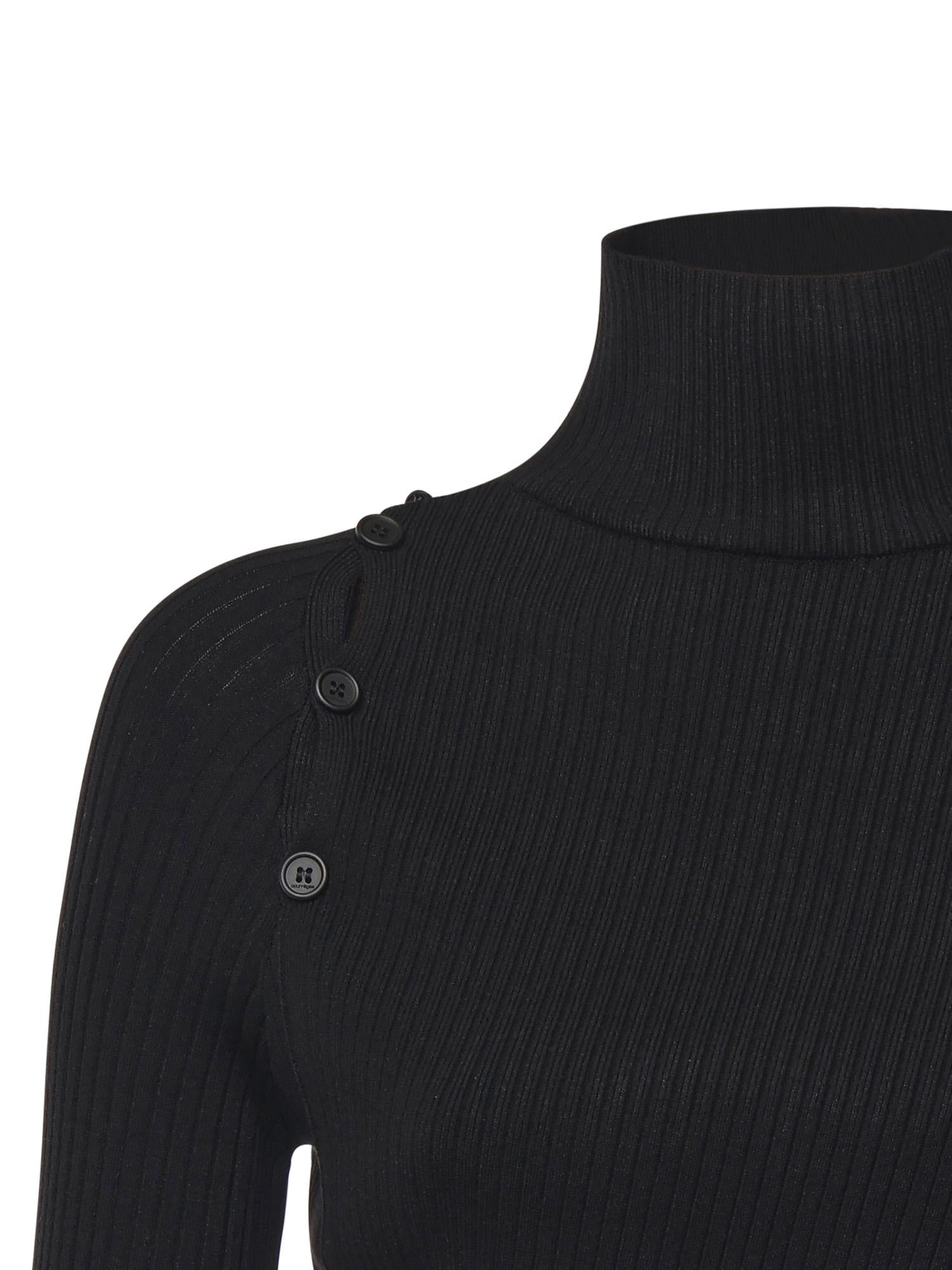 Maglione con bottoni obliqui 425MPU258FI001 9999 COURREGES 
