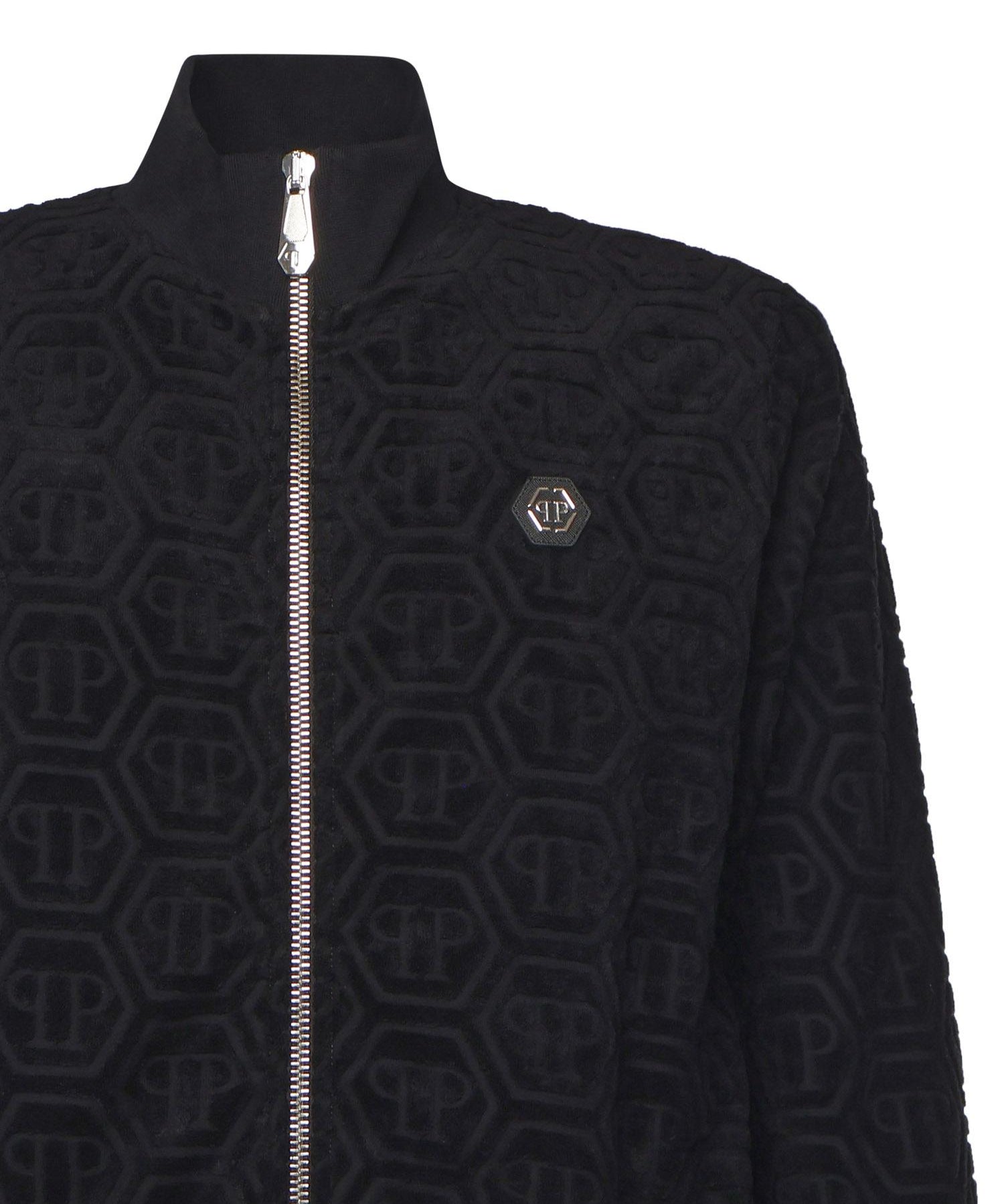 Giacca da tuta jacquard con monogramma FAECMJB3769 PTE021N02 PHILIPP PLEIN 