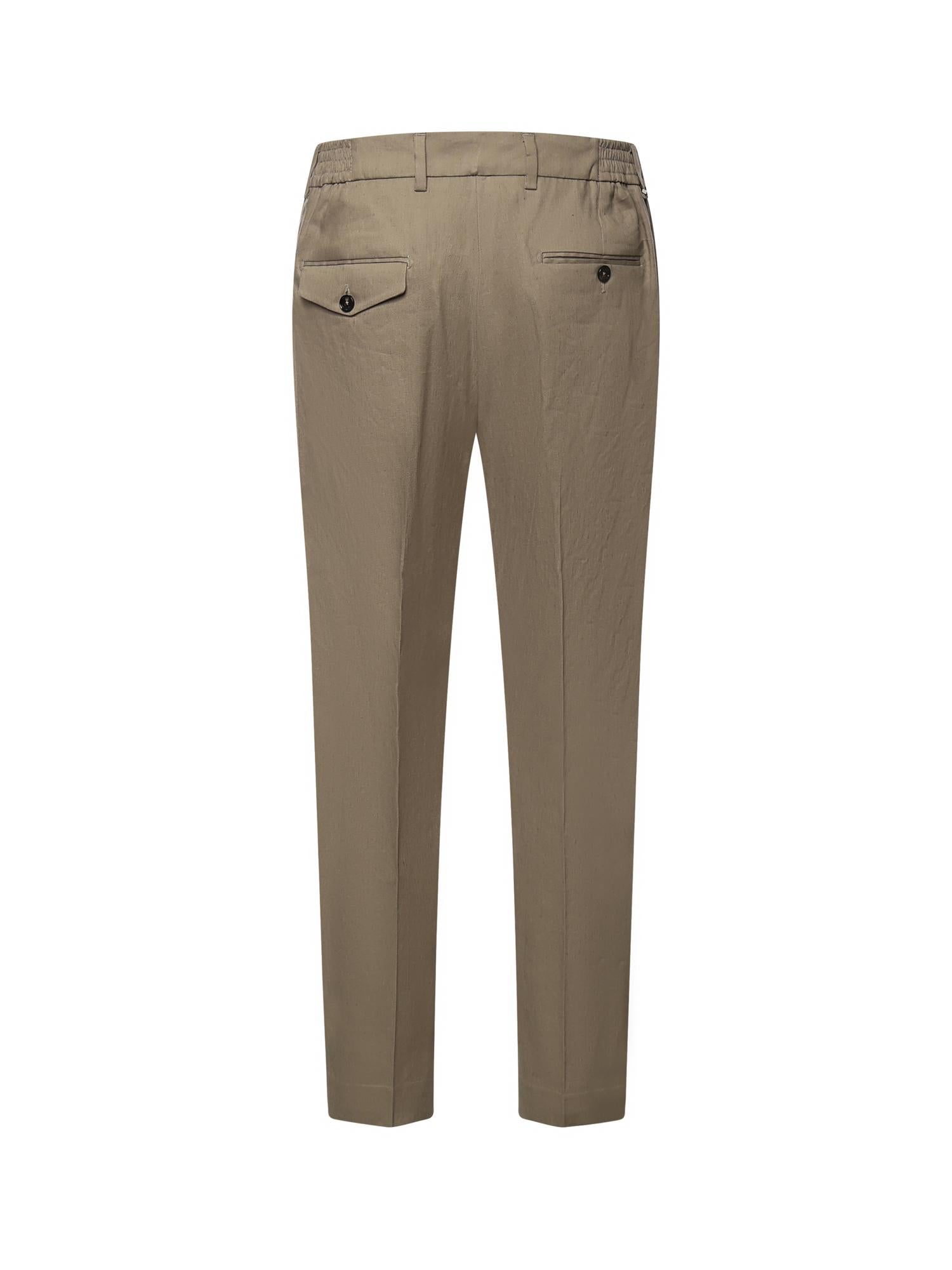 Pantaloni New Riccardo in misto lino<BR/> NEW RICCARDO LAQFANGO BE ABLE 