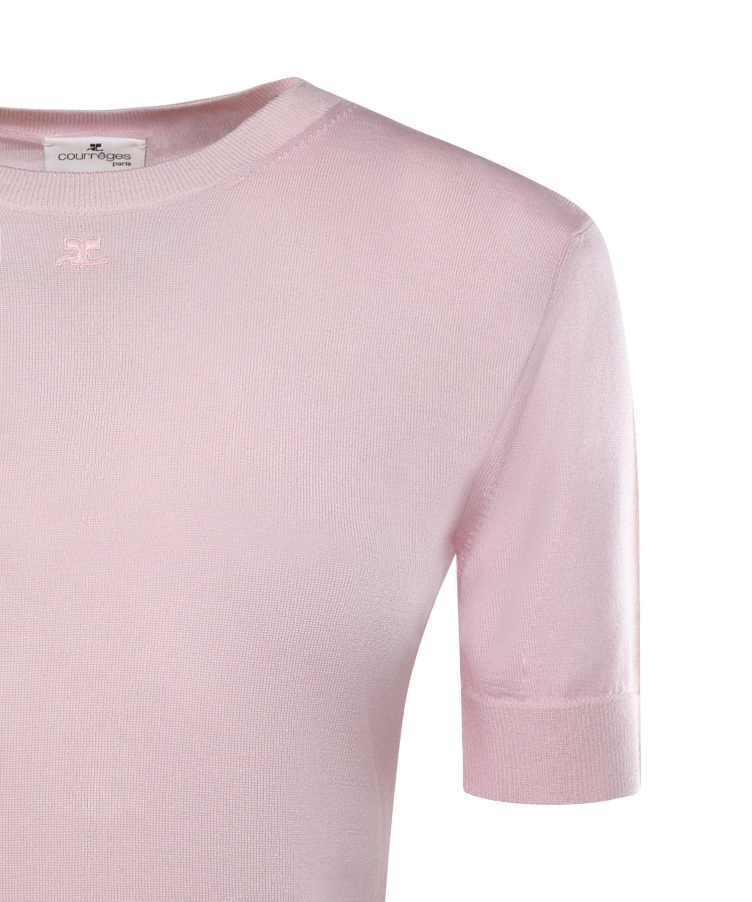 Top in lana con logo 126MT0478FI0071 5022 COURREGES 