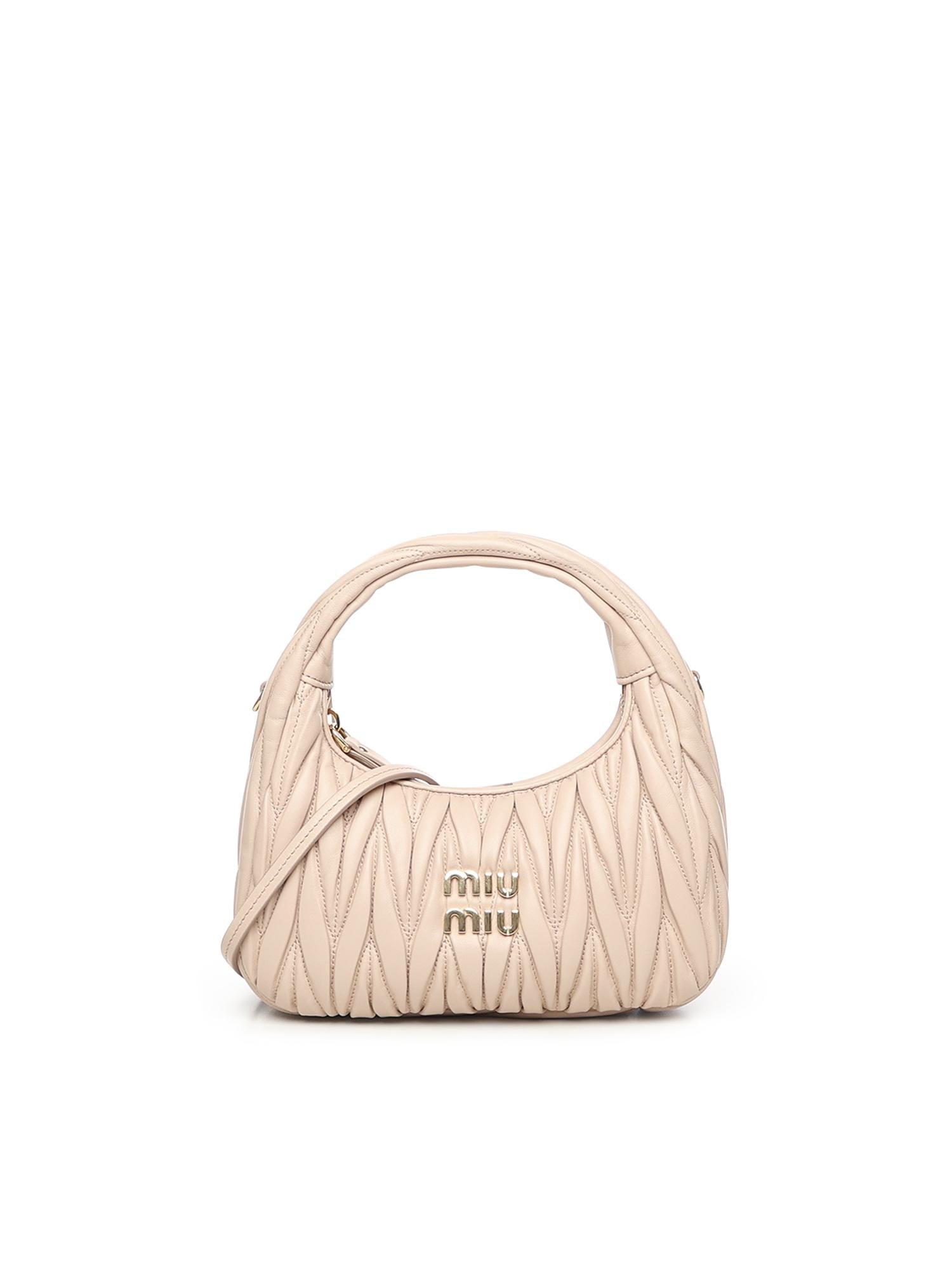 Borsa hobo Wander in nappa matelassé 5BC125 AN88F0236 MIU MIU 