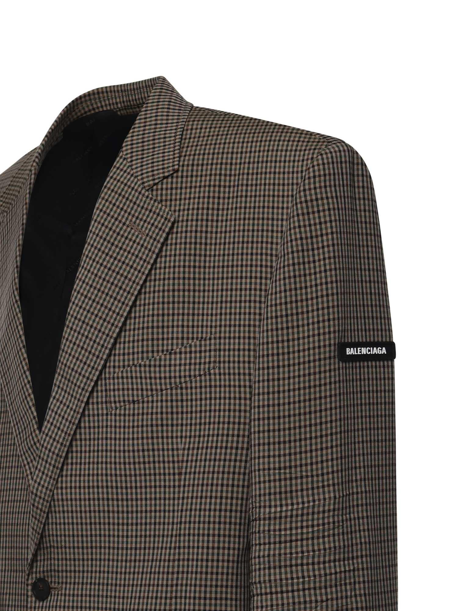 Blazer 'SB' in lyocell a quadri 850763 TTO382866 BALENCIAGA 