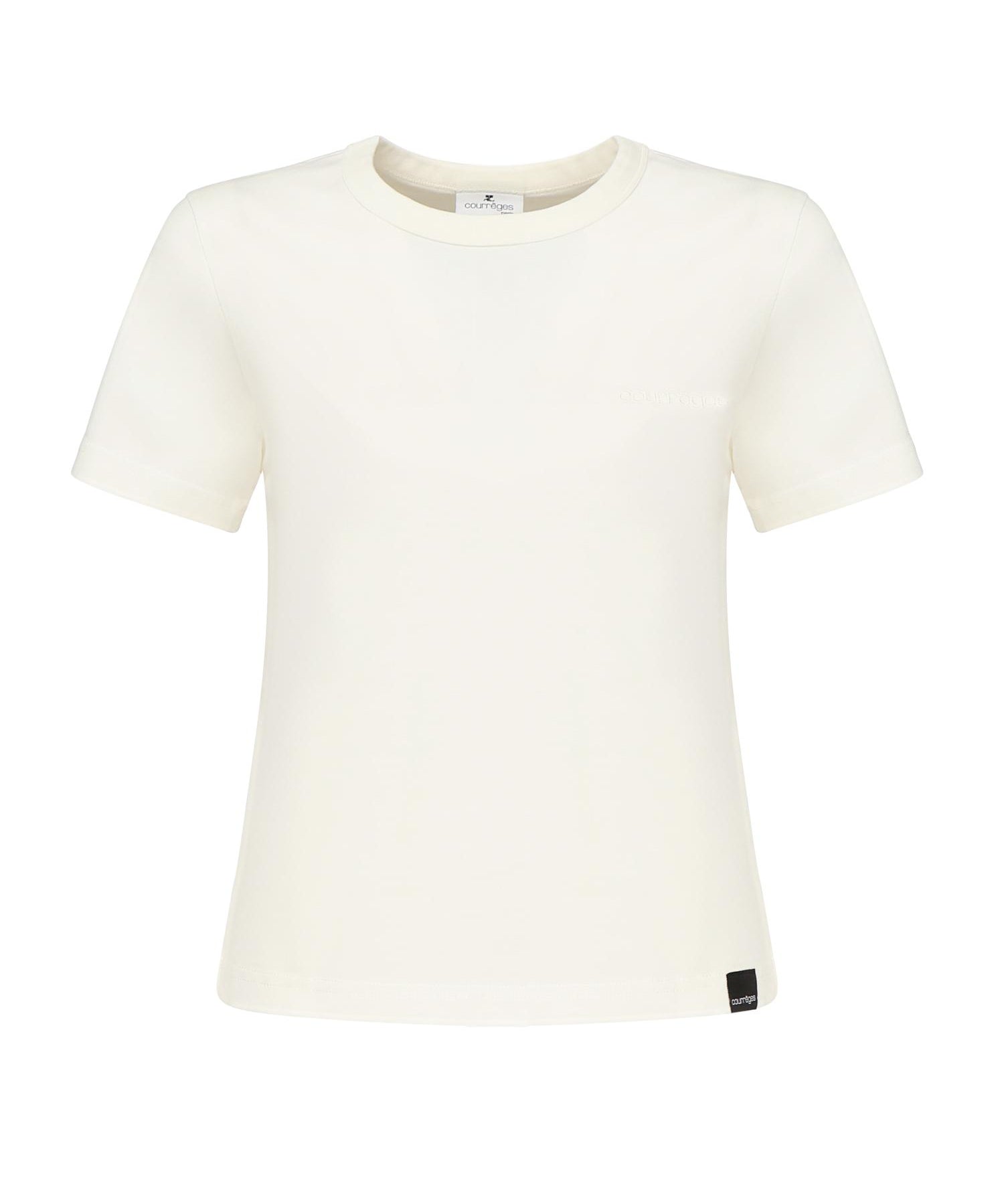 T-shirt con ricamo logo 325JTS217JS0233 0001 COURREGES 