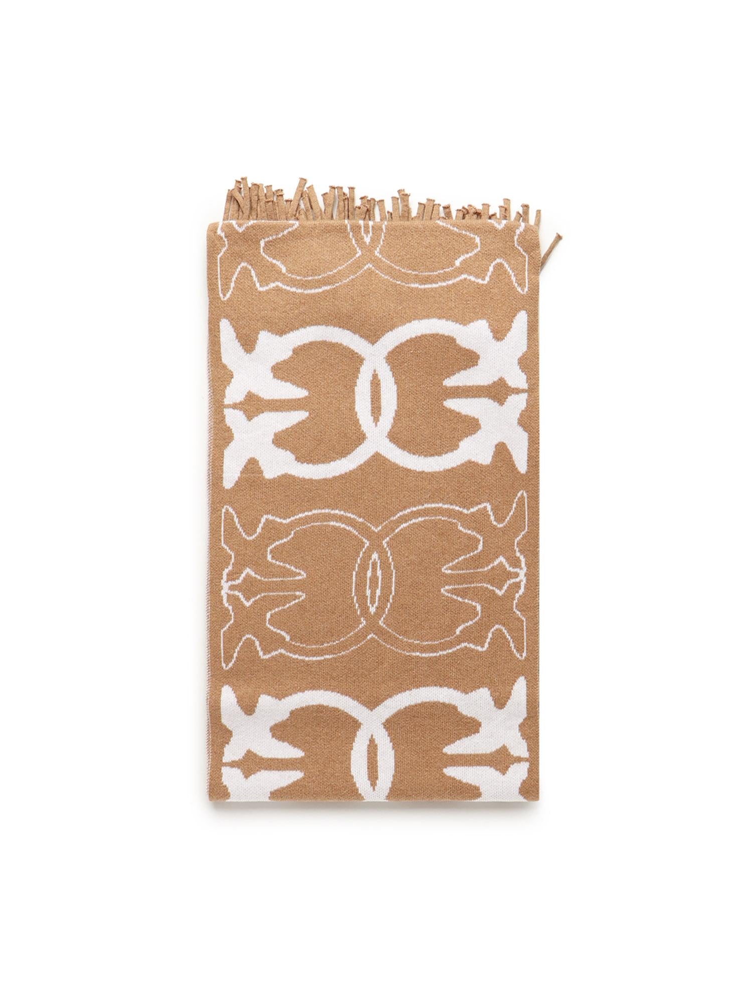 Sciarpa con logo Love Birds jacquard 105992 A2YOMZ2 PINKO 