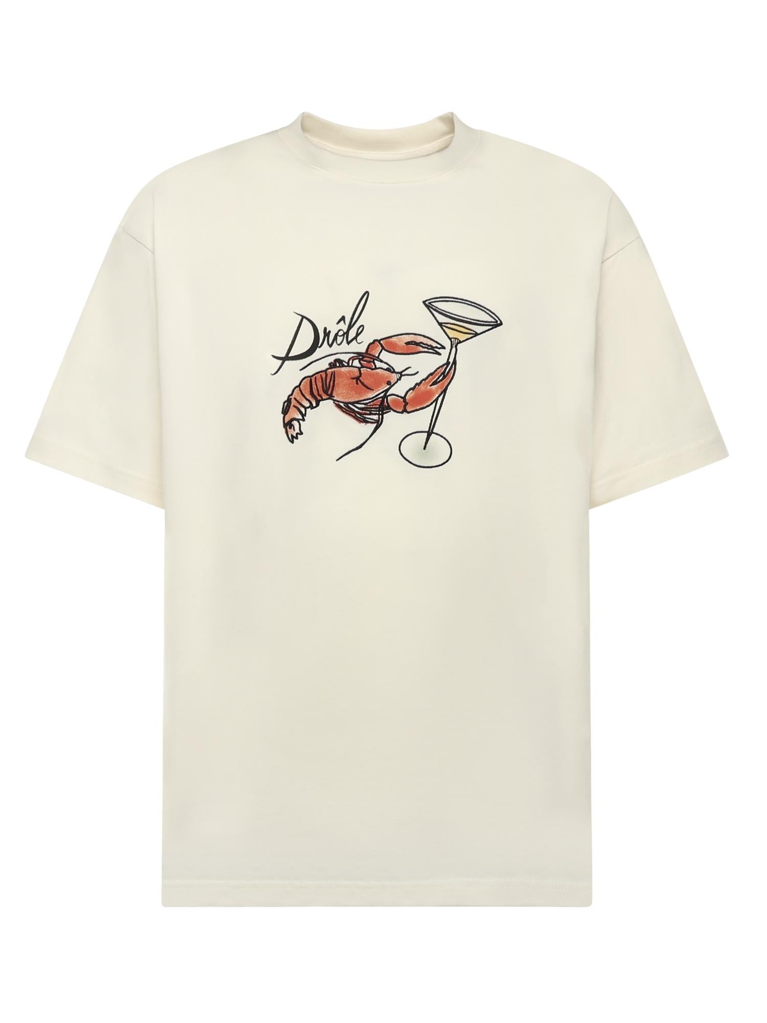 T-shirt "Le T-shirt Homard" in cotone ITS277CO195 OW Drôle de Monsieur 