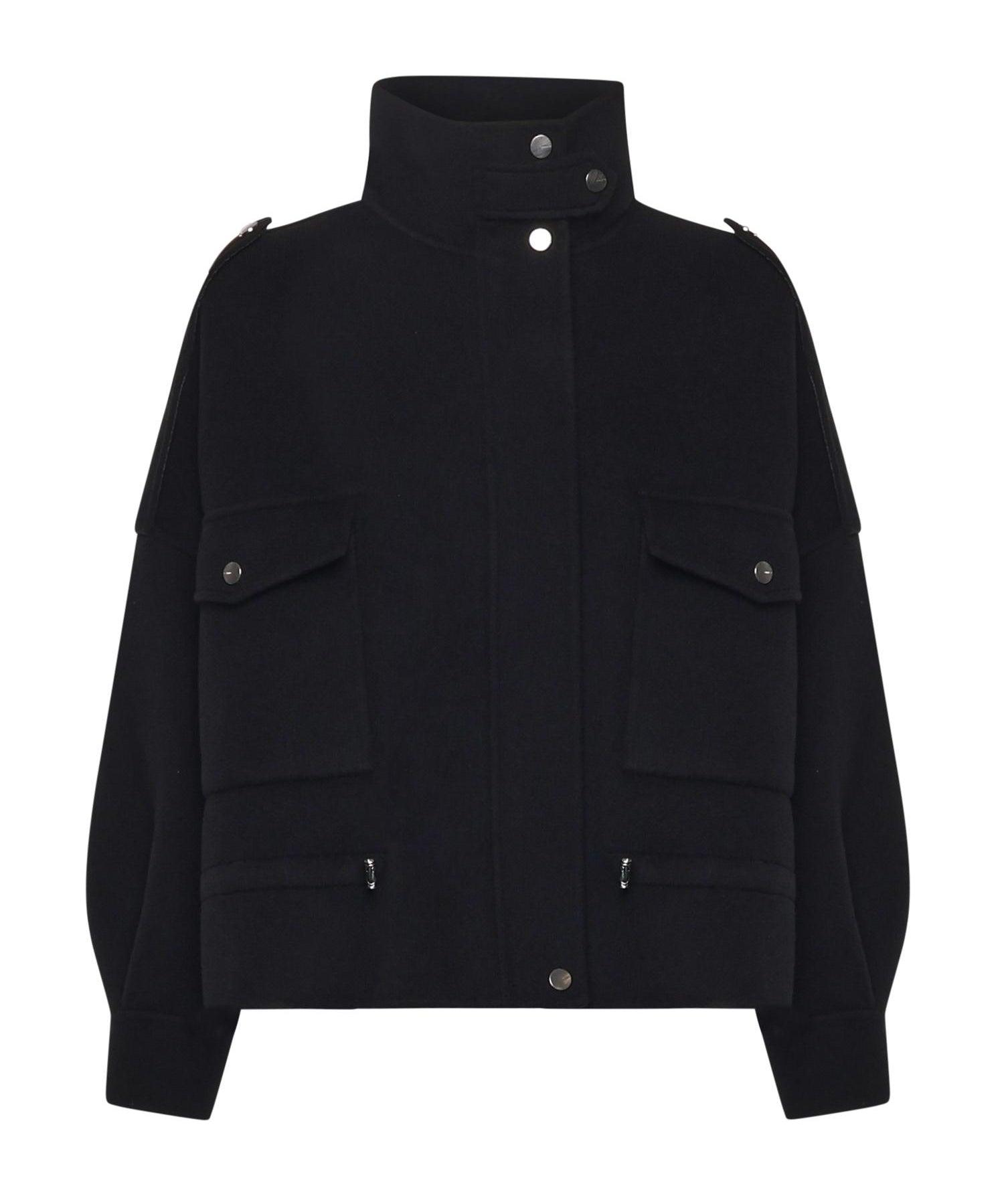 Caban in panno double con collo alto<BR/> 105341 A2XMZ99 PINKO 