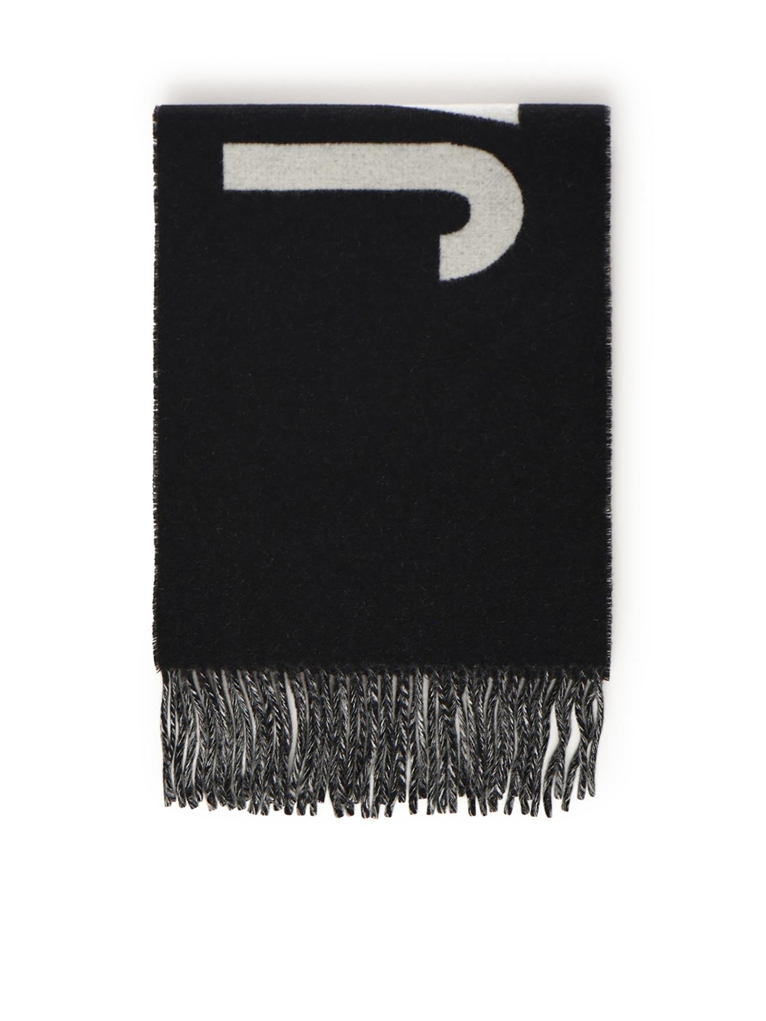 Sciarpa con frange e logo ACU00435AOT4001 990 JACQUEMUS 