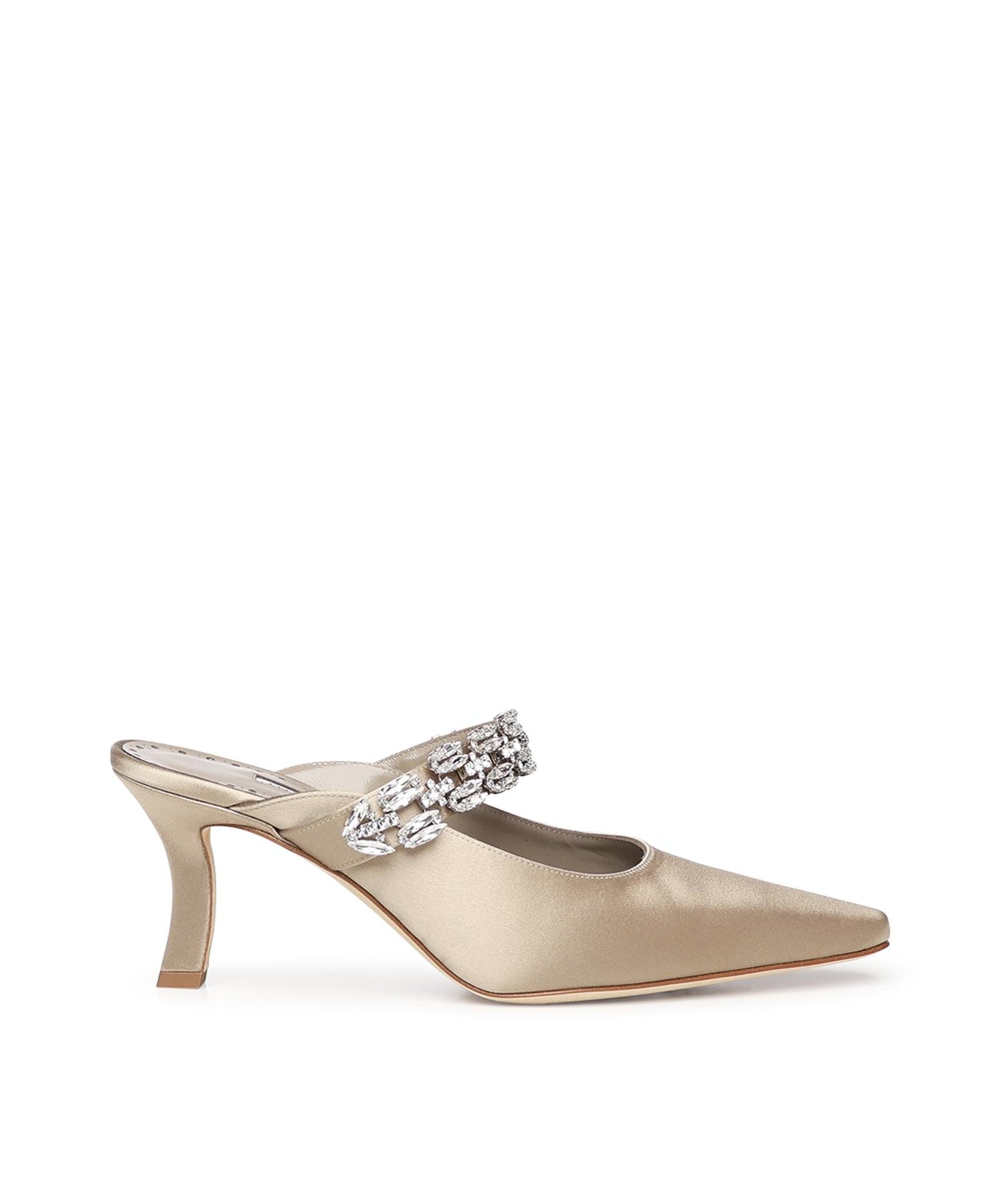 Mules Tamolmu in satin con cristalli 3253082 2330 MANOLO BLAHNIK 